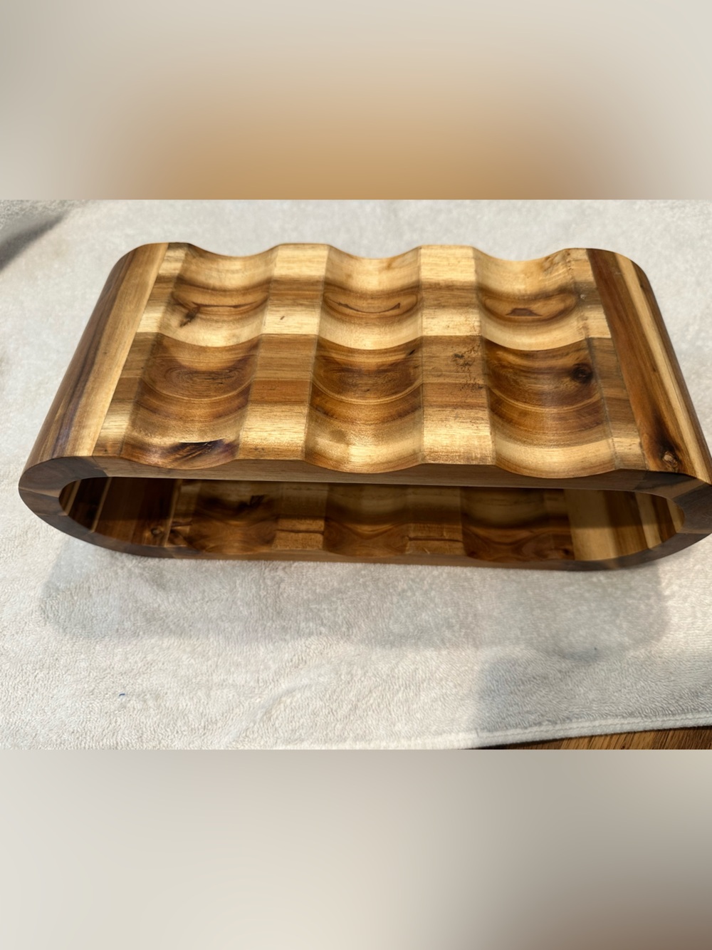 Handcrafted Acacia Wood wine rack
